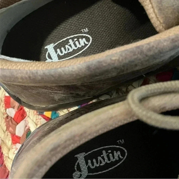 Justin brown leather ankle  boots shoes - Picture 3 of 5